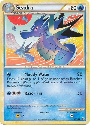 Pokemon Card HS Unleashed Single Card Uncommon Seadra 40/95