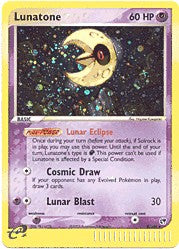 Pokemon Sandstorm Holo Rare Card - Lunatone 8/100
