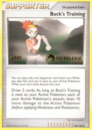Pokemon Buck's Training (Staff Pre-release) 130/146 Uncommon Promo Single Card