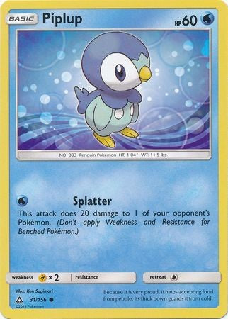 Piplup 31/156 Common - Pokemon Ultra Prism