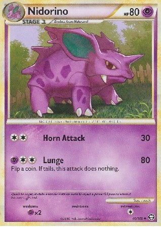 Pokemon Card HS Triumphant Nidorino Uncommon 46/102