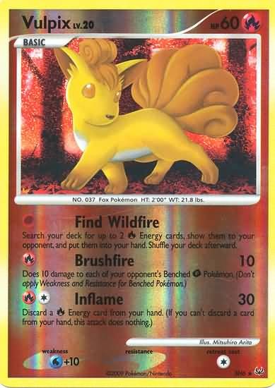 Pokemon Platinum Edition Ultra Rare Card - Vulpix SH6