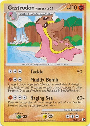 Pokemon Platinum Rising Rivals Single Card Rare Gastrodon West Sea 22/111