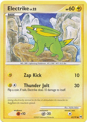 Pokemon Platinum Arceus Single Common Electrike 62/99