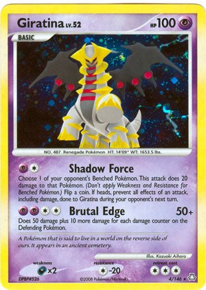 Pokemon Legends Awakened Holo Rare Card - Giratina 4/146