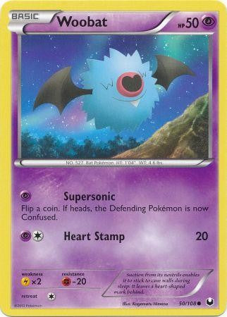 Pokemon Dark Explorers Common Card - Woobat 50/108