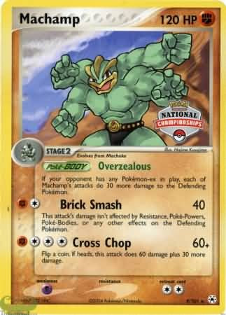Pokemon Rare Promo Card - Machamp 9/101 National Championships