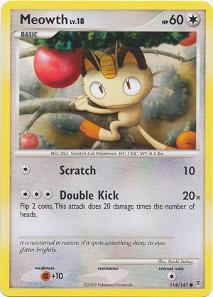 Pokemon Supreme Victors Common Card - Meowth 114/147