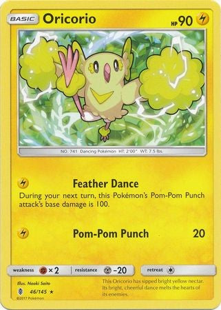 Oricorio 46/145 Rare - Pokemon Sun & Moon Guardians Rising Card