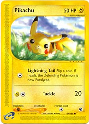 Pokemon Expedition - Pikachu Card #124