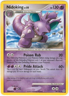 Pokemon Secret Wonders Rare Card - Nidoking 34/132