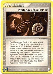 Pokemon Sandstorm Common Card - Mysterious Fossil HP 10 91/100