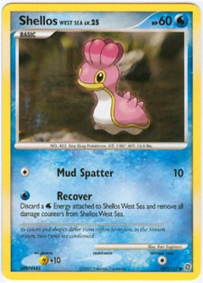 Pokemon Secret Wonders Common Card - Shellos West Sea 107/132