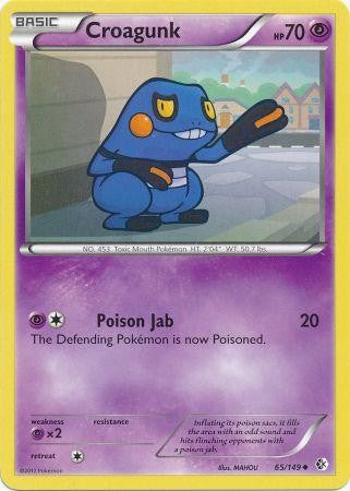 Croagunk 65/149 - Pokemon Boundaries Crossed Uncommon Card