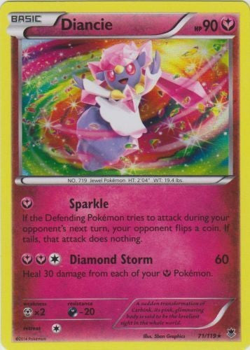 Diancie 71/119 - Pokemon XY Phantom Forces Holo Rare Card