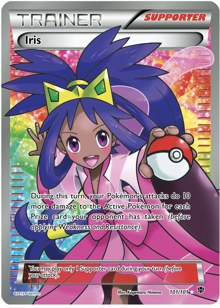 Iris 101/101 - Pokemon Plasma Blast Full Art Ultra Rare Card