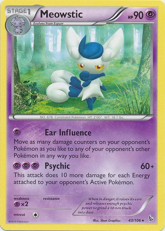 Meowstic 43/106 - Pokemon XY Flashfire Rare Card