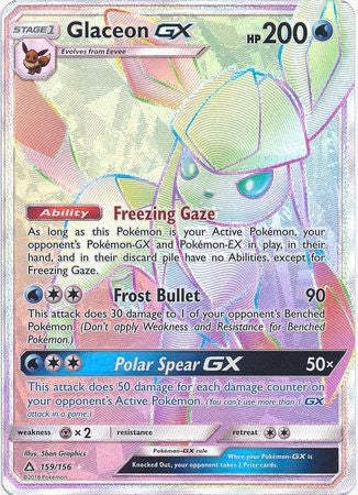 Glaceon GX 159/156 Hyper Rare - Pokemon Ultra Prism