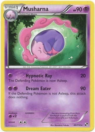 Pokemon Black & White Musharna 49/114 Rare Single Card
