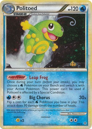 Pokemon Card HS Unleashed Single Card Holofoil Rare Politoed 7/95