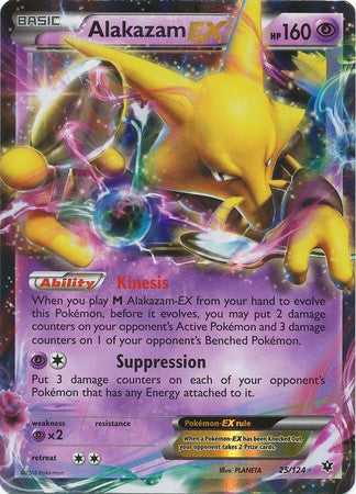 Alakazam EX 25/124 Ultra Rare - Pokemon XY Fates Collide Card