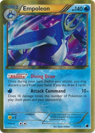 Empoleon 117/116 - Pokemon Plasma Freeze Ultra Rare Card