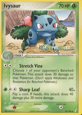 Pokemon Pre-Release Uncommon Promo Card - Ivysaur 35/100