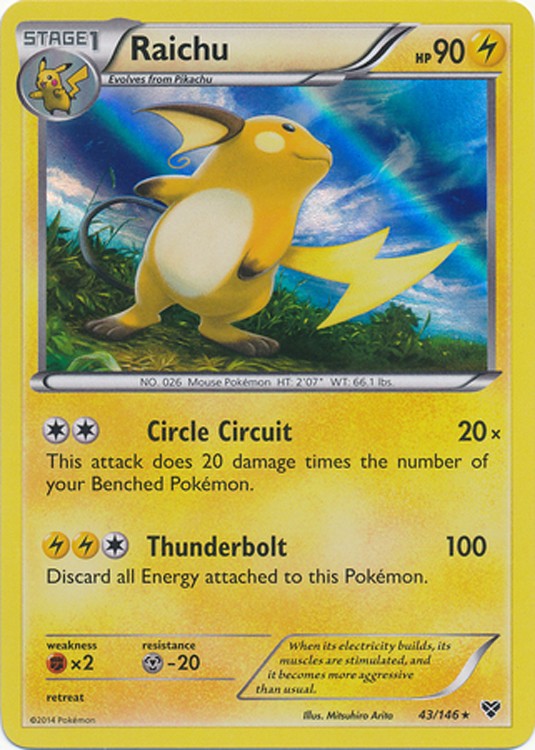 Raichu 43/146 - Pokemon XY Holo Rare Card
