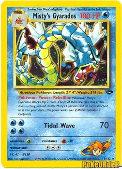 Gym Challenge - Misty's Gyarados Holofoil Card