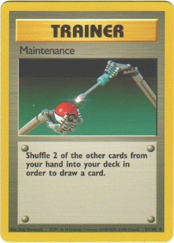 Pokemon Basic Uncommon Card - Trainer Maintenance 83/102