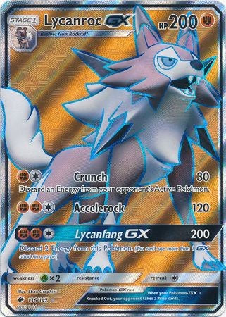 Lycanroc GX 136/147 Full Art - Pokemon Sun & Moon Burning Shadows Card