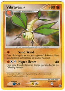 Pokemon Secret Wonders Uncommon Card - Vibrava 74/132