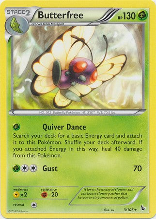 Butterfree 3/106 - Pokemon XY Flashfire Rare Card
