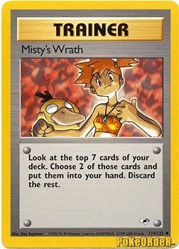 Pokemon Gym Heroes Uncommon Card - Misty's Wrath 114/132