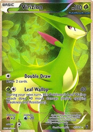 Pokemon Noble Victories Ultra Rare Card - Virizion 97/101