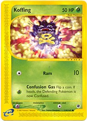 Pokemon Expedition - Koffing Card #114