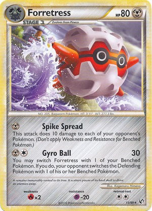 Pokemon Card HeartGold SoulSilver HS Undaunted Rare Forretress 13/90