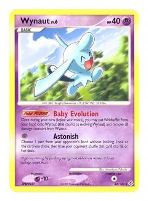 Pokemon Diamond & Pearl Rare Card - Wynaut 42/130