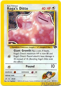 Gym Challenge - Koga's Ditto Holofoil