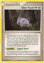 Pokemon EX Power Keepers Common Card - Claw Fossil 84/108