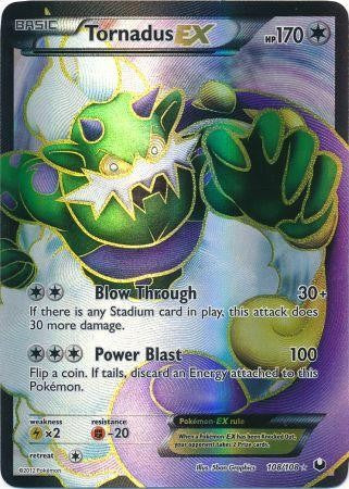 Pokemon Dark Explorers Full Art Ultra Rare Card - Tornadus-EX 108/108 PokeOrder.com Pokemon Dark Explorers Full Art Ultra Rare Card - Tornadus-EX 108/108 PokeOrder.com