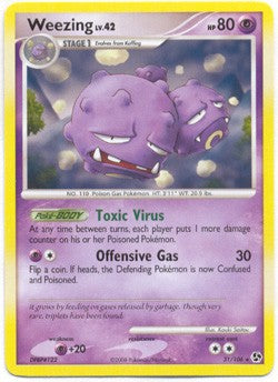 Pokemon Diamond & Pearl Great Encounters - Weezing (Rare) Card