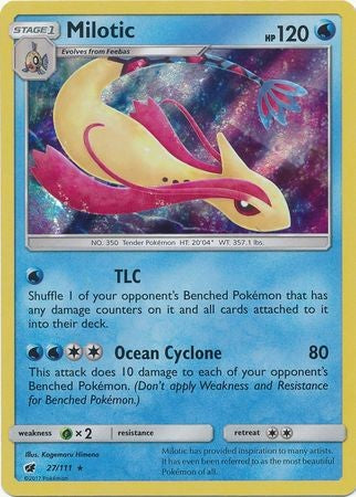Milotic 27/111 Rare Holo - Pokemon Crimson Invasion Card
