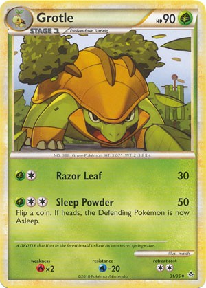 Pokemon Card HS Unleashed Single Card Uncommon Grotle 31/95