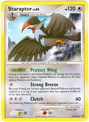 Pokemon Diamond and Pearl Stormfront Card - Staraptor (R)