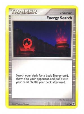 Pokemon Diamond & Pearl Common Card - Energy Search 117/130