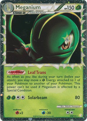 Pokemon HeartGold SoulSilver Card Holo Rare Meganium Prime 109/123