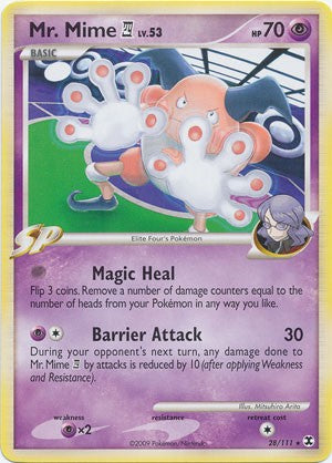Pokemon Platinum Rising Rivals Single Card Rare Mr. Mime E4 28/111
