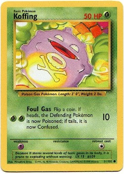 Pokemon Basic Common Card - Koffing 51/102 PokeOrder.com Pokemon Basic Common Card - Koffing 51/102 PokeOrder.com