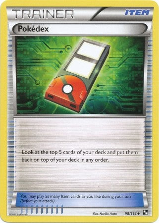 Pokemon Black & White Pokedex 98/114 Uncommon Card